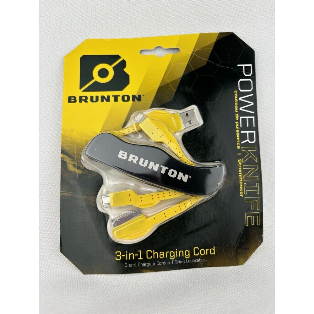 Brunton Power Knife 3 in 1 Charging Cord - Weatherproof Flexible- New!